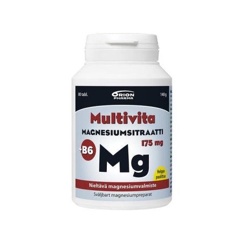 Multivita Magnesiumsitraatti+B6 175Mg - Apteekki 360 Helsinki - Verkkoapteekki