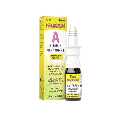 Nasolin A-Vitamin Sitruuna-Mentoli - Apteekki 360 Helsinki - Verkkoapteekki