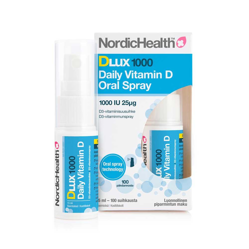 Nordic Health Dlux 1000 D3-Suihke 25 ug - Apteekki 360 Helsinki - Verkkoapteekki
