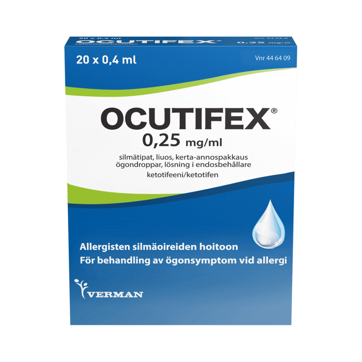 Ocutifex 0,25 Mg/Ml Silmätipat, Liuos, Kerta-Annospakkaus - Apteekki 360 Helsinki - Verkkoapteekki
