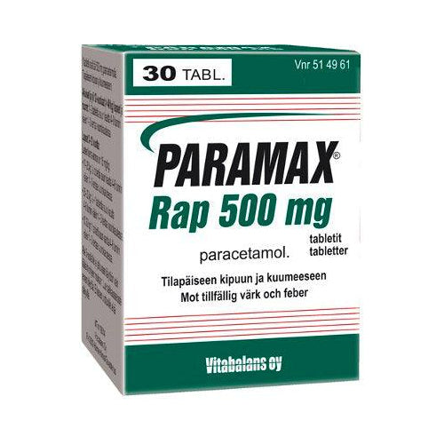 Paramax Rap 500 Mg Tabl - Apteekki 360 Helsinki - Verkkoapteekki