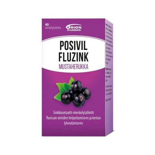 Posivil Fluzink Mustaherukka - Apteekki 360 Helsinki - Verkkoapteekki