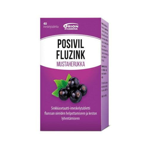 Posivil Fluzink Mustaherukka - Apteekki 360 Helsinki - Verkkoapteekki