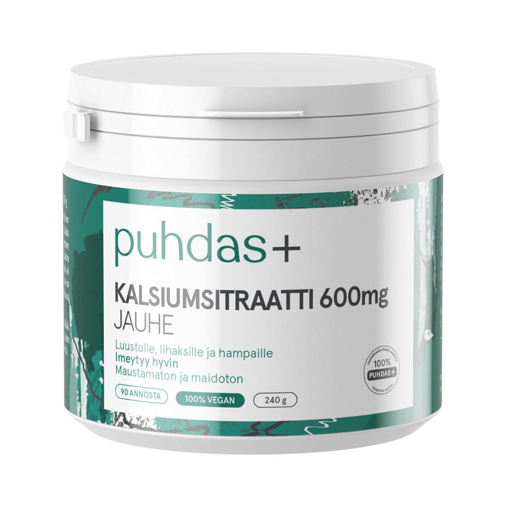 Puhdas+ Kalsiumsitraatti 600 Mg - Apteekki 360 Helsinki - Verkkoapteekki