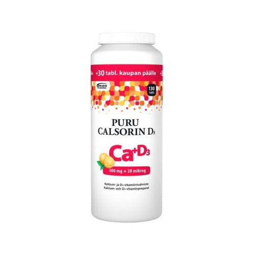 Puru Calsorin D3 500 Mg + 20 Mikrog - Apteekki 360 Helsinki - Verkkoapteekki