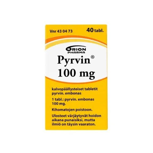 Pyrvin 100 Mg Tabl, Kalvopääll - Apteekki 360 Helsinki - Verkkoapteekki