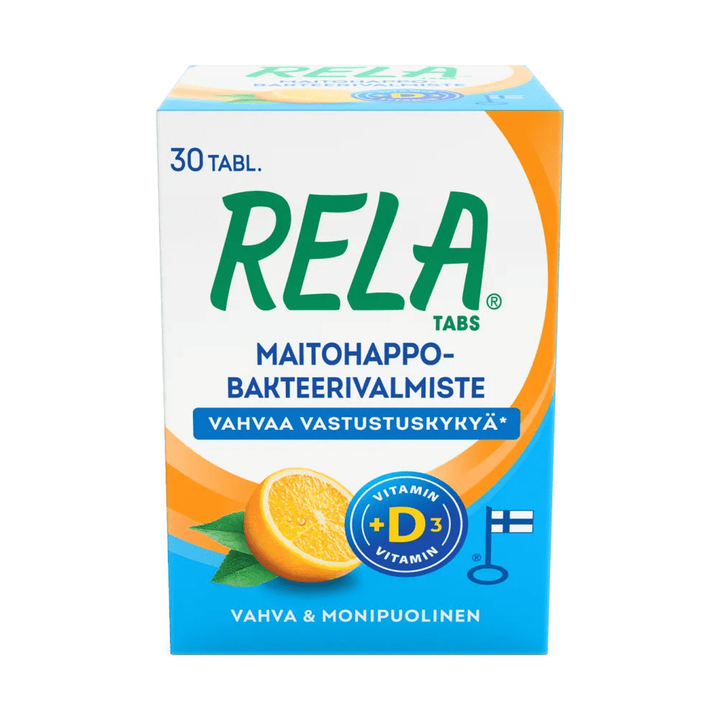 Rela Tabs Uusi Appelsiini + D3 - Apteekki 360 Helsinki - Verkkoapteekki