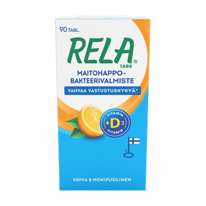 Rela Tabs Uusi Appelsiini + D3 - Apteekki 360 Helsinki - Verkkoapteekki