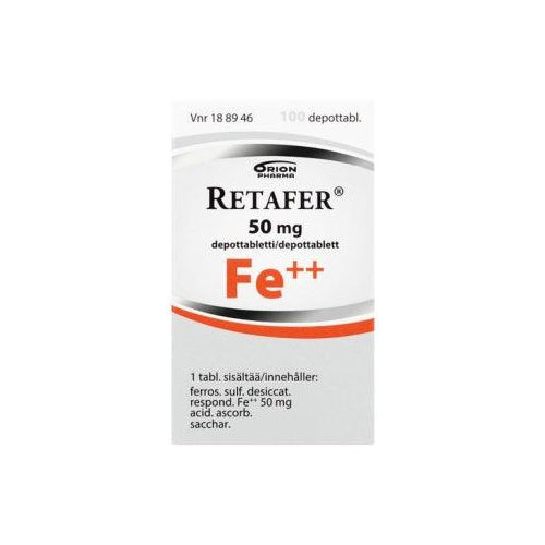 Retafer 50 Mg Depottabl - Apteekki 360 Helsinki - Verkkoapteekki