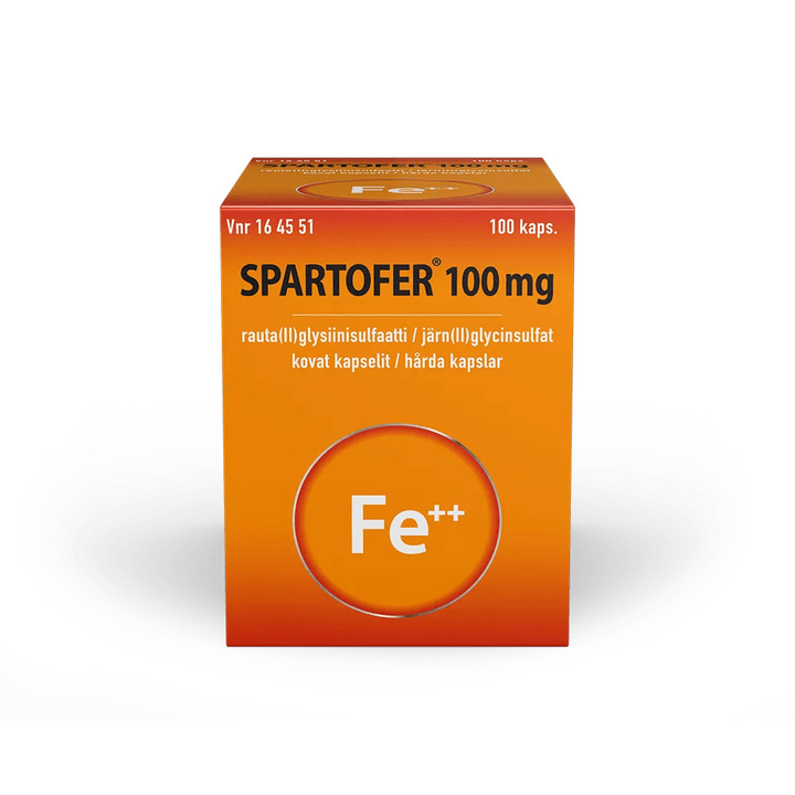 Spartofer 100 Mg Kaps, Kova - Apteekki 360 Helsinki - Verkkoapteekki
