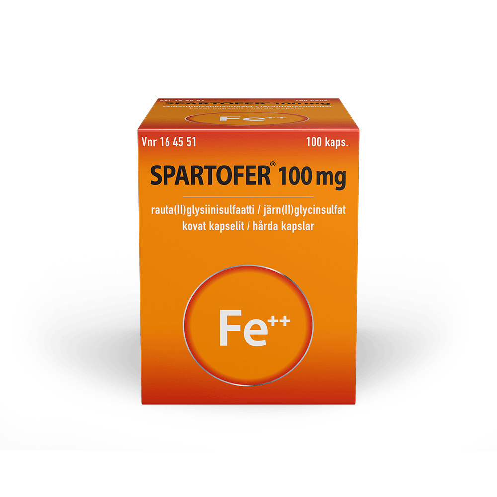Spartofer 100 Mg Kaps, Kova - Apteekki 360 Helsinki - Verkkoapteekki