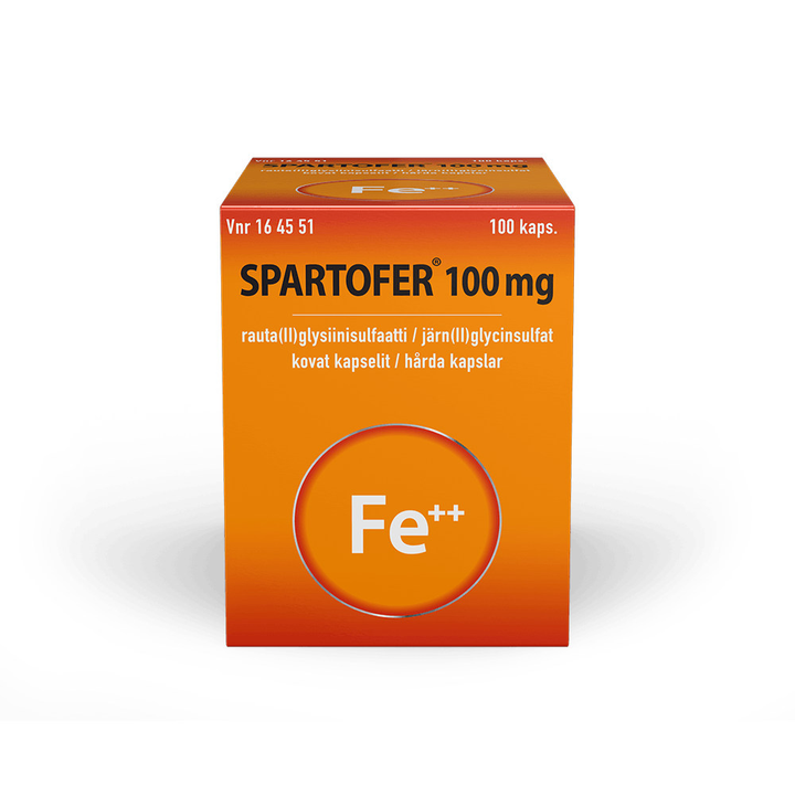 Spartofer 100 Mg Kaps, Kova - Apteekki 360 Helsinki - Verkkoapteekki