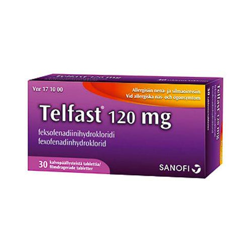 Telfast 120 Mg Tabl, Kalvopääll - Apteekki 360 Helsinki - Verkkoapteekki
