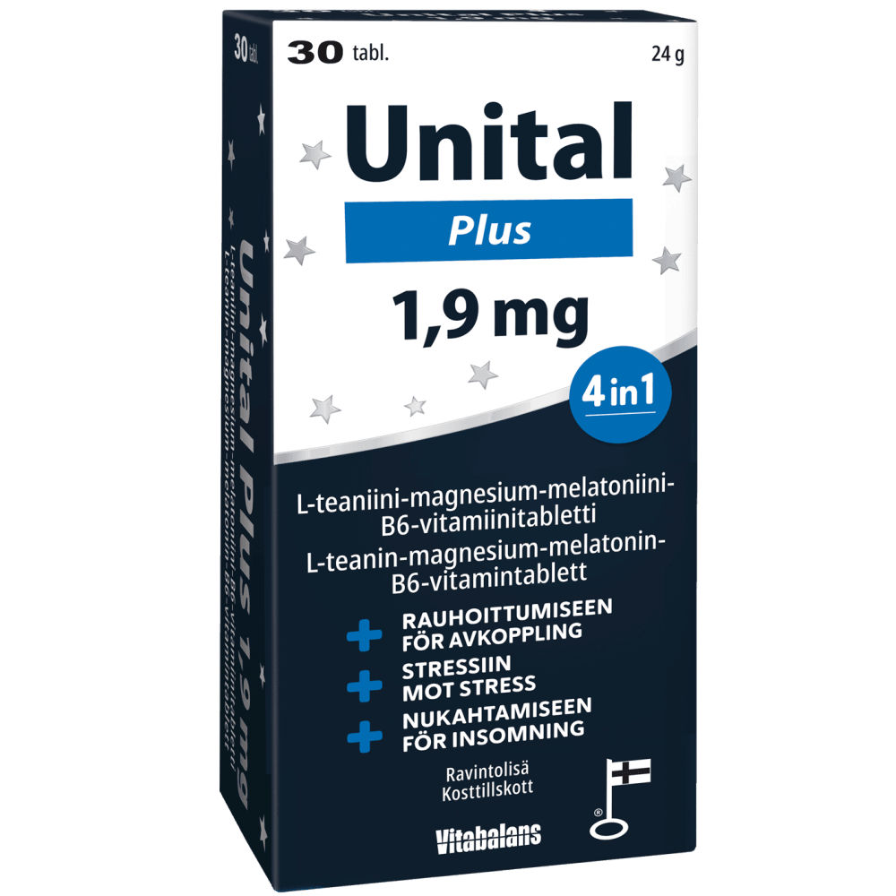 Unital Plus 1,9 mg - Melatoniini - Apteekki 360 Helsinki - Verkkoapteekki