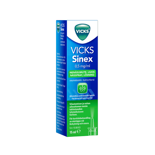 Vicks Sinex 0,5 Mg/Ml Nenäsumute, Liuos - Apteekki 360 Helsinki - Verkkoapteekki