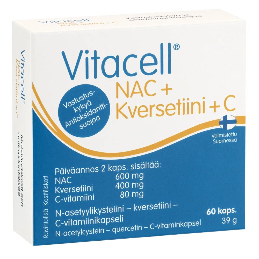 Vitacell Nac + Kversetiini + C - Apteekki 360 Helsinki - Verkkoapteekki