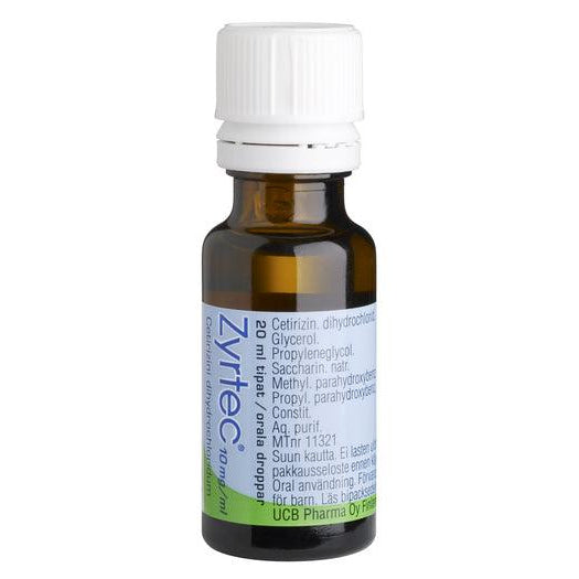 Zyrtec 10 Mg/Ml Tipat, Liuos - Apteekki 360 Helsinki - Verkkoapteekki