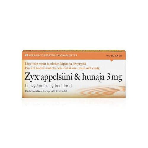Zyx Appelsiini & Hunaja 2,68 Mg Imeskelytabl - Apteekki 360 Helsinki - Verkkoapteekki