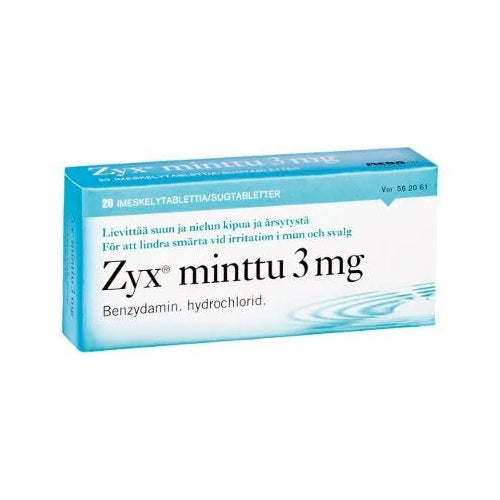 Zyx Minttu 2,68 Mg Imeskelytabl - Apteekki 360 Helsinki - Verkkoapteekki