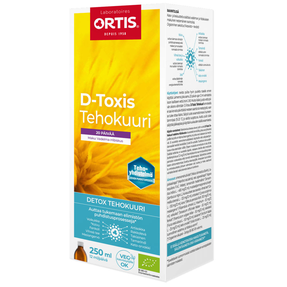 D-Toxis Detox Tehokuuri Vadelm - Apteekki 360 Helsinki - Verkkoapteekki