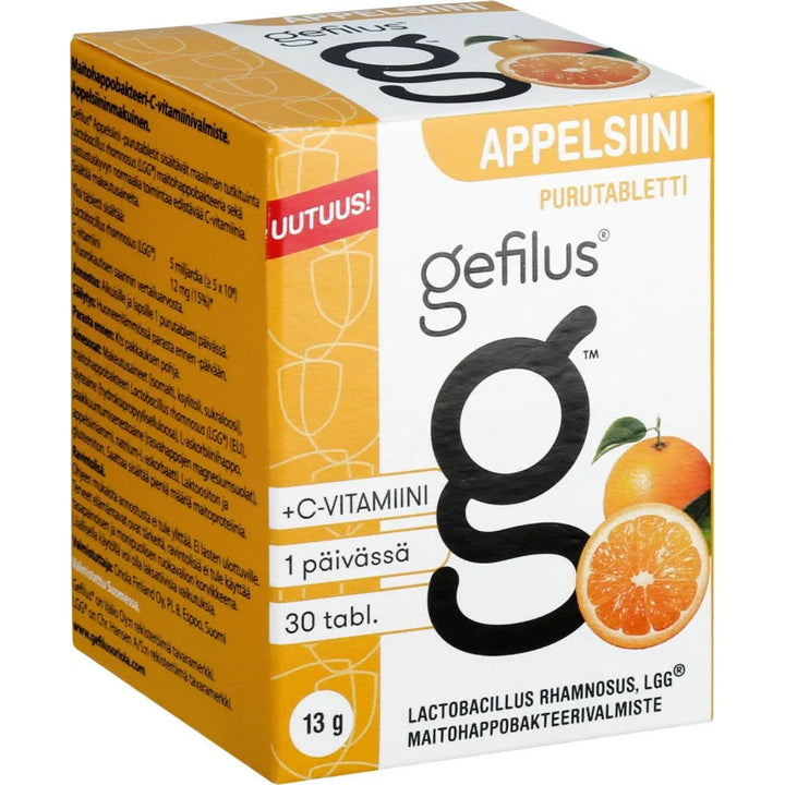 Gefilus Appelsiinipurutabletti - Apteekki 360 Helsinki - Verkkoapteekki
