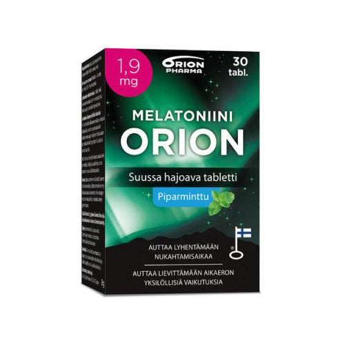 Melatoniini Orion 1,9 Mg Piparminttu - Apteekki 360 Helsinki - Verkkoapteekki